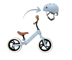 Bicicleta Equilibrio Premium + Casco Light Blue