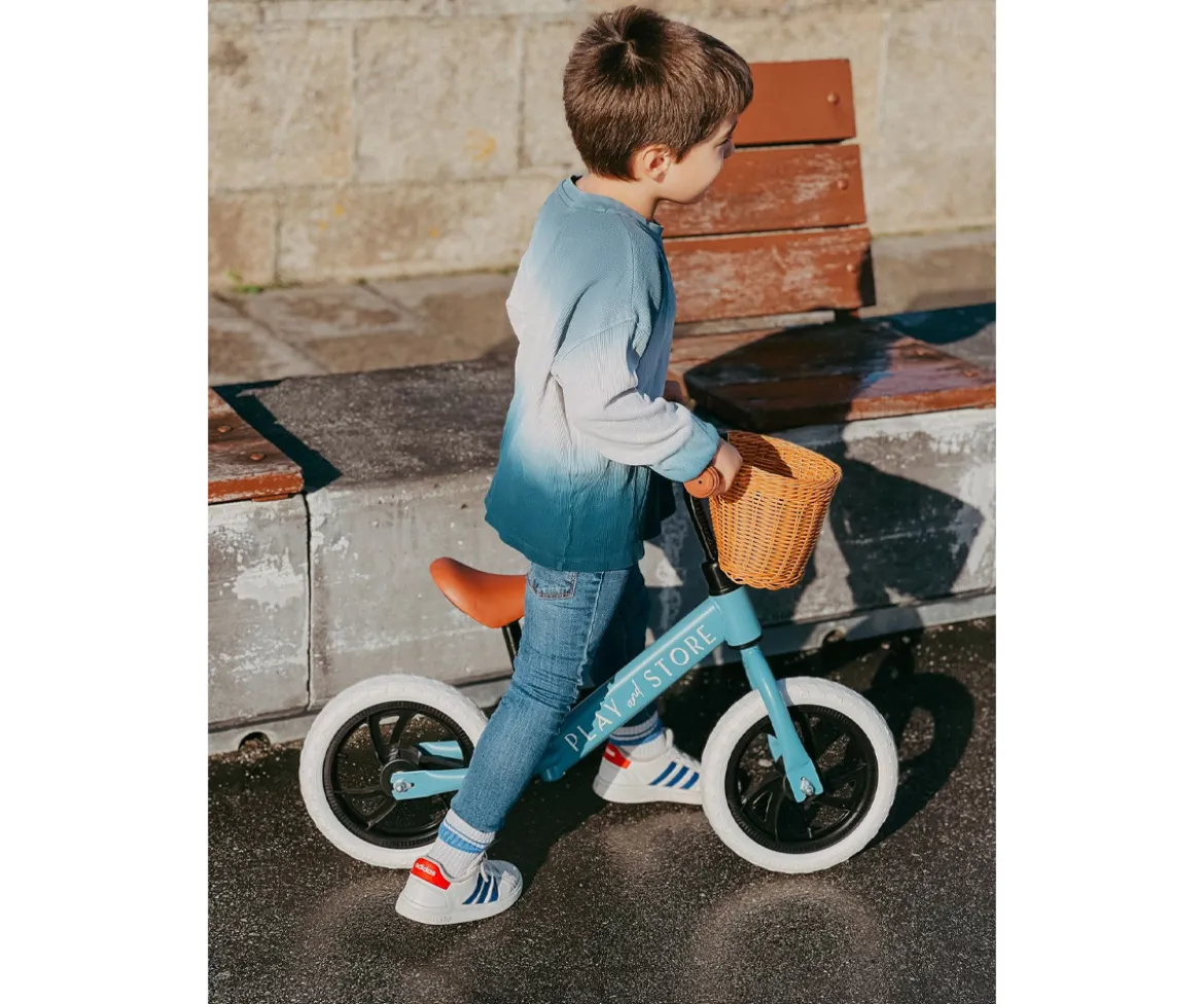 Bicicleta Equilibrio Premium + Casco Light Blue