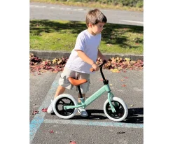 Bicicleta Equilibrio Premium + Casco Light Green