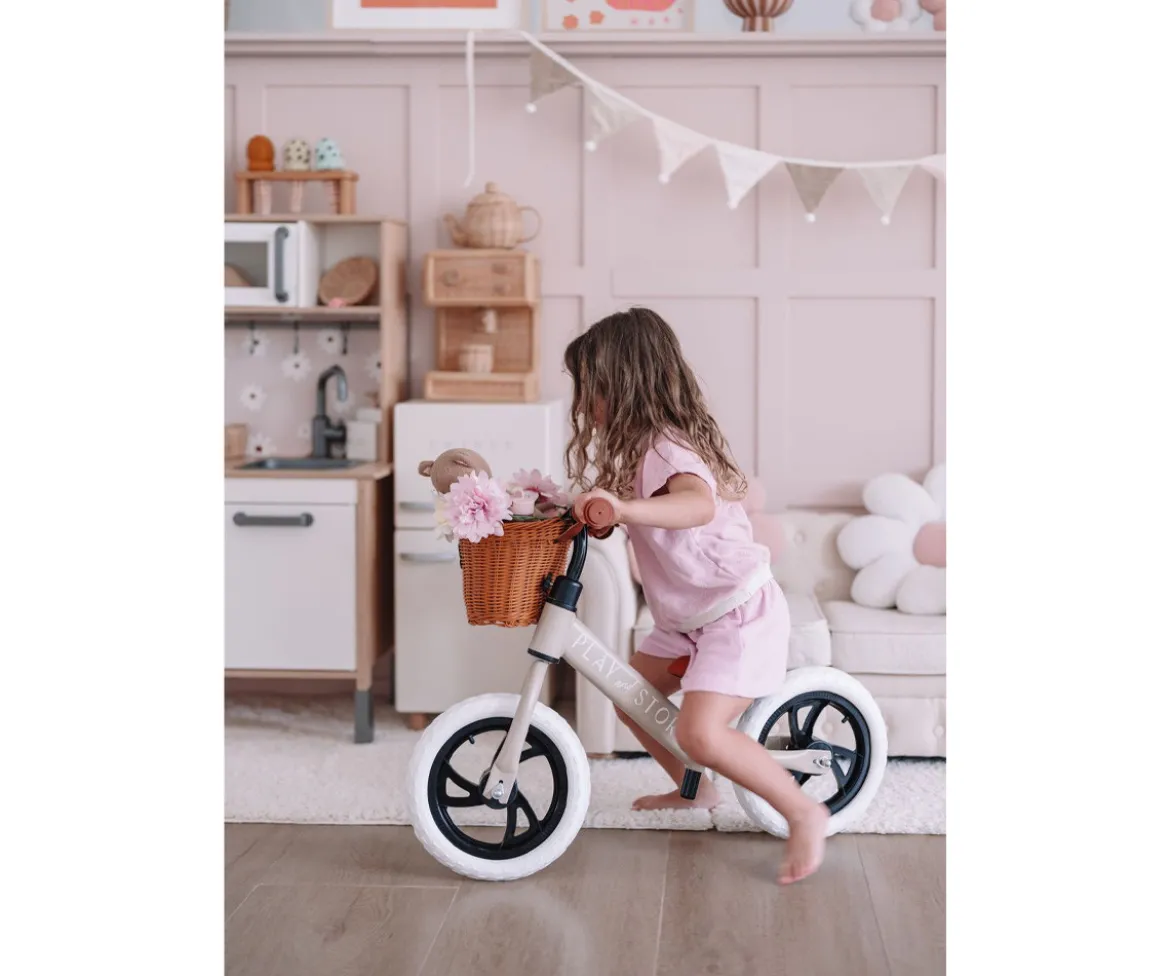 Bicicleta Equilibrio Premium + Casco Light Taupe