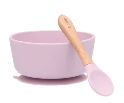 Bol con Ventosa + Cuchara Lilac