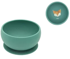 Bol con Ventosa Silicona Zorro