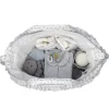 Bolsa Canastilla Little Bloom Flor Gris