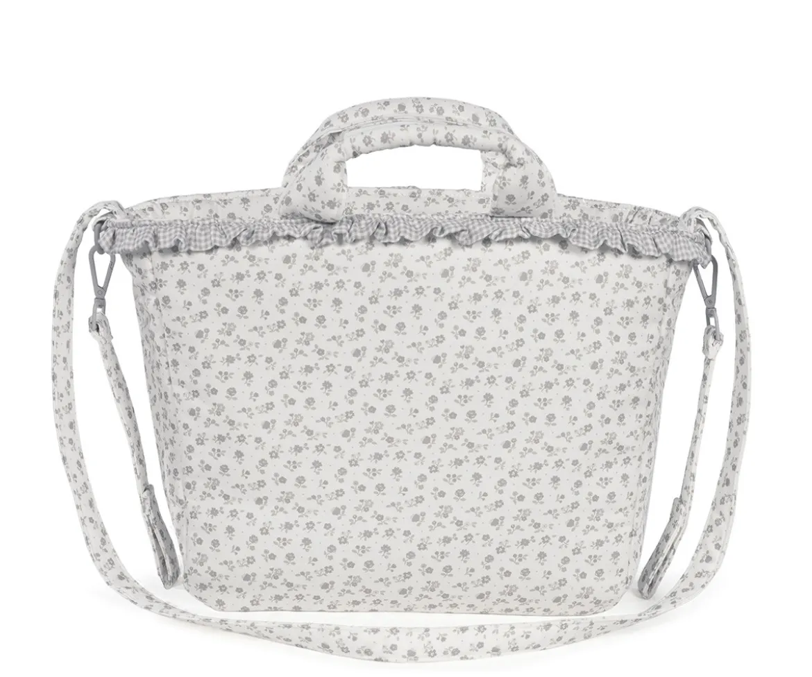 Bolsa Canastilla Little Bloom Flor Gris