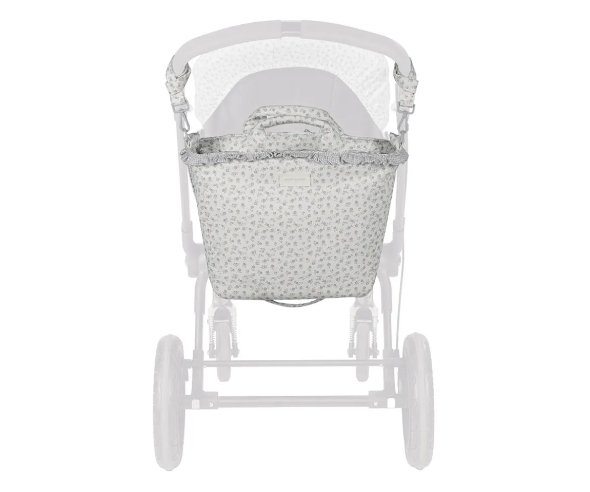 Bolsa Canastilla Little Bloom Flor Gris