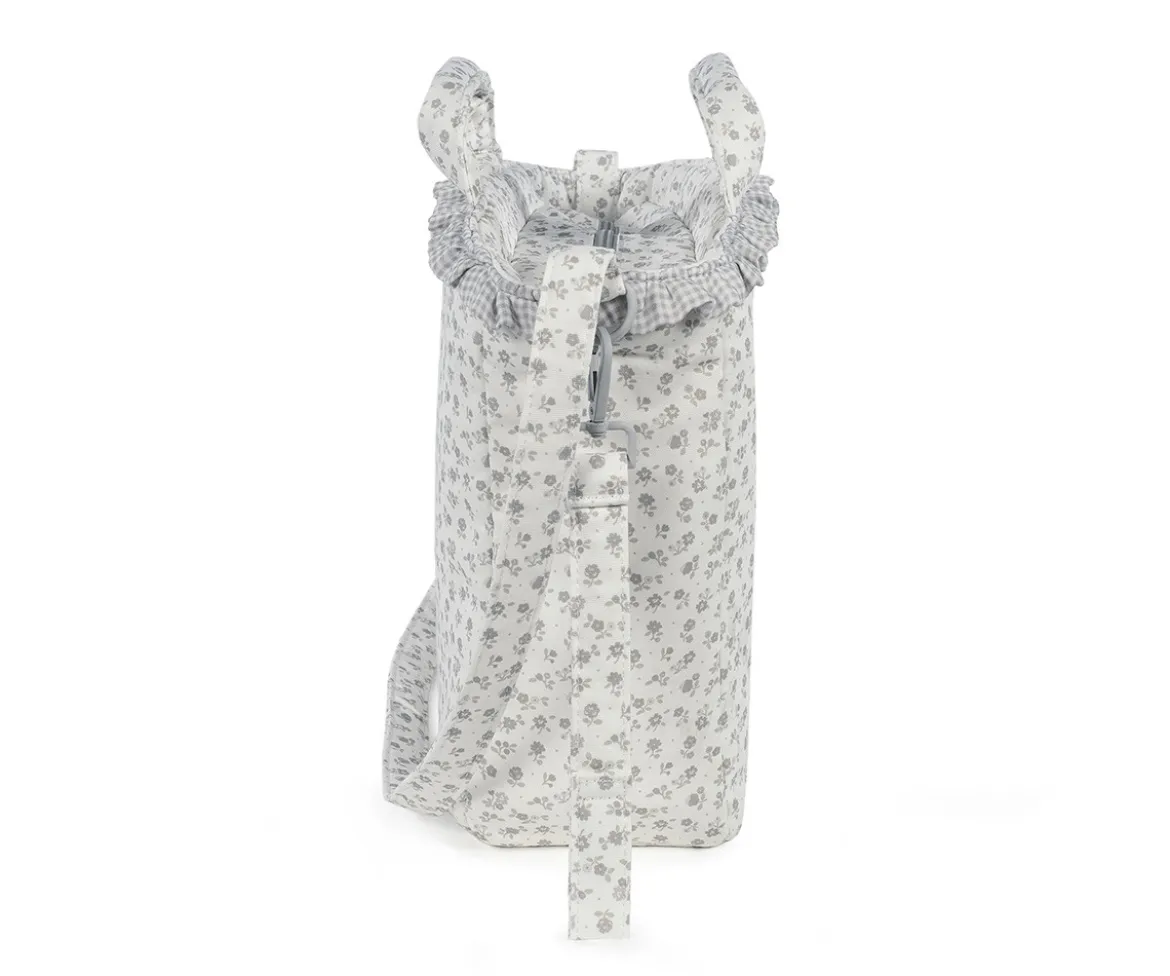 Bolsa Canastilla Little Bloom Flor Gris