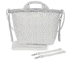 Bolsa Canastilla Little Bloom Flor Gris