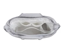 Bolsa Canastilla Little Bloom Vichy Gris
