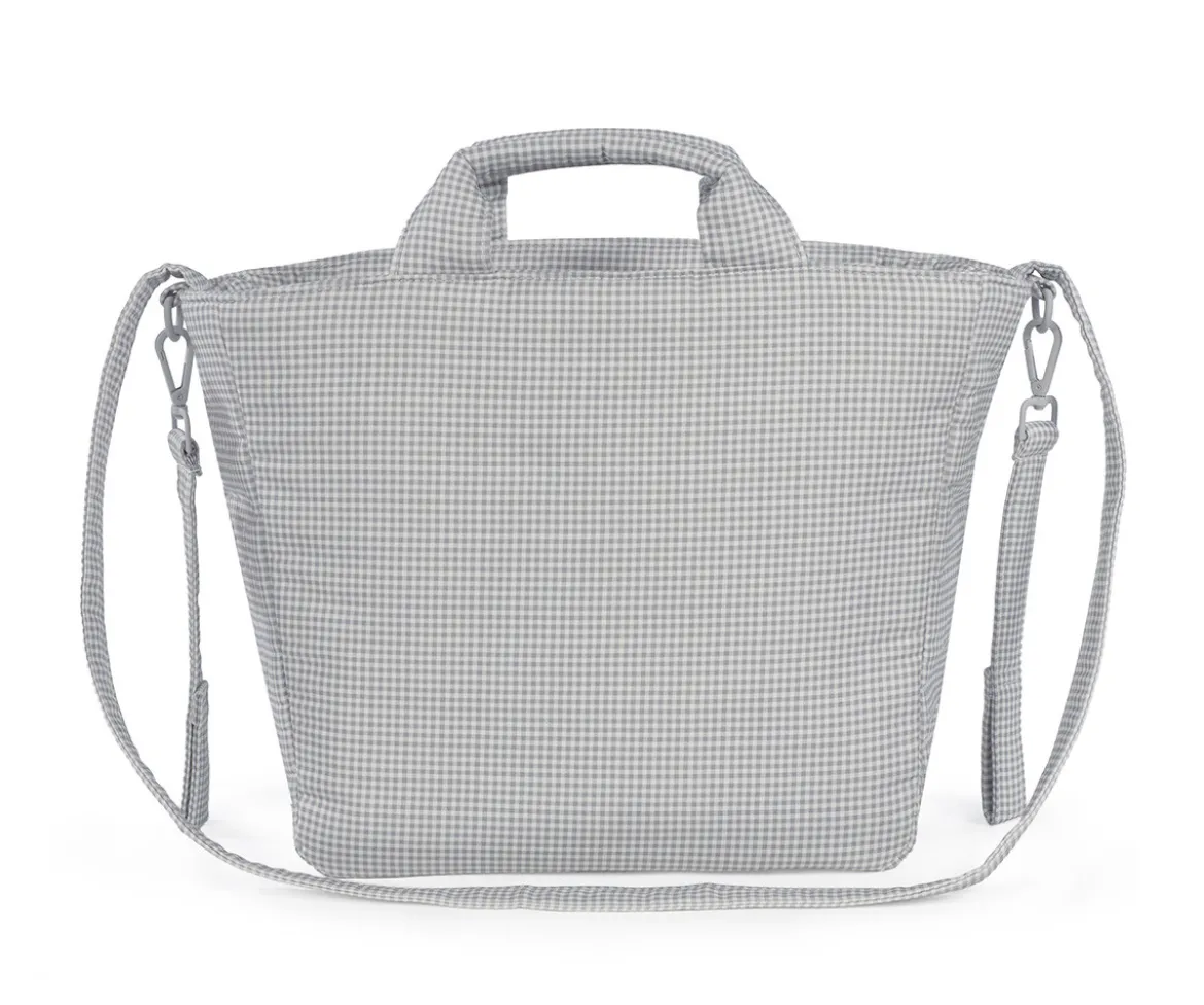 Bolsa Canastilla Little Bloom Vichy Gris