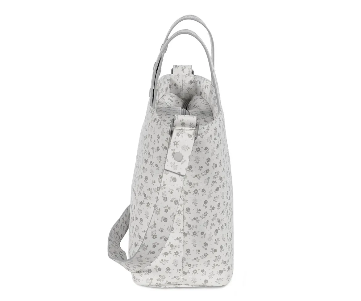 Bolsa Crossbody Piel Little Bloom Flor Gris