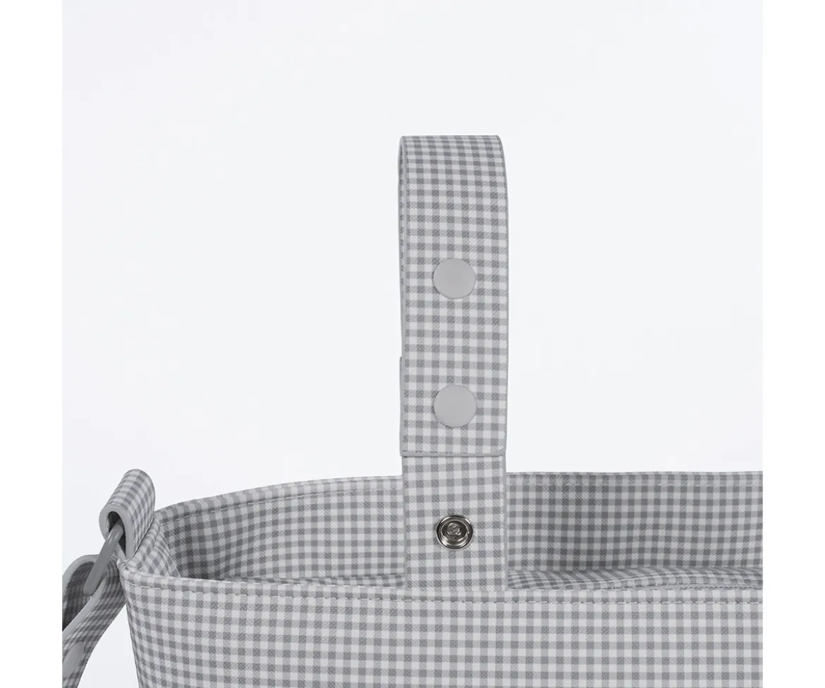 Bolsa Crossbody Piel Little Bloom Vichy Gris