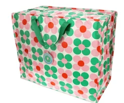 Bolsa de Almacenaje Jumbo Pink and Green Daisy