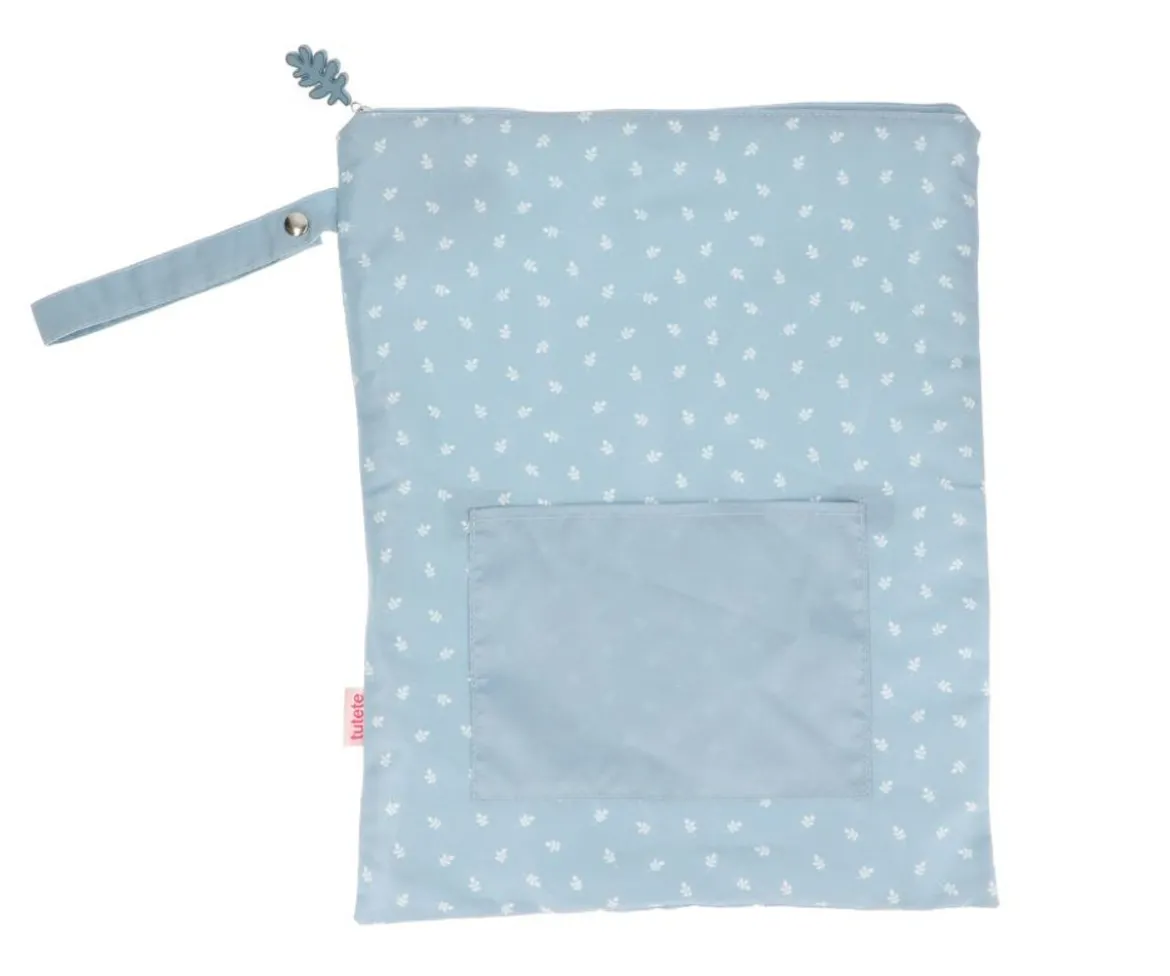 Bolsa Impermeable Grande Leaves Blue Personalizable
