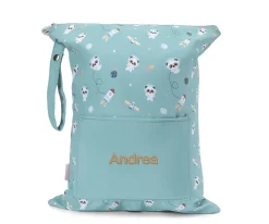 Bolsa Impermeable Grande Pandas in Space Personalizable