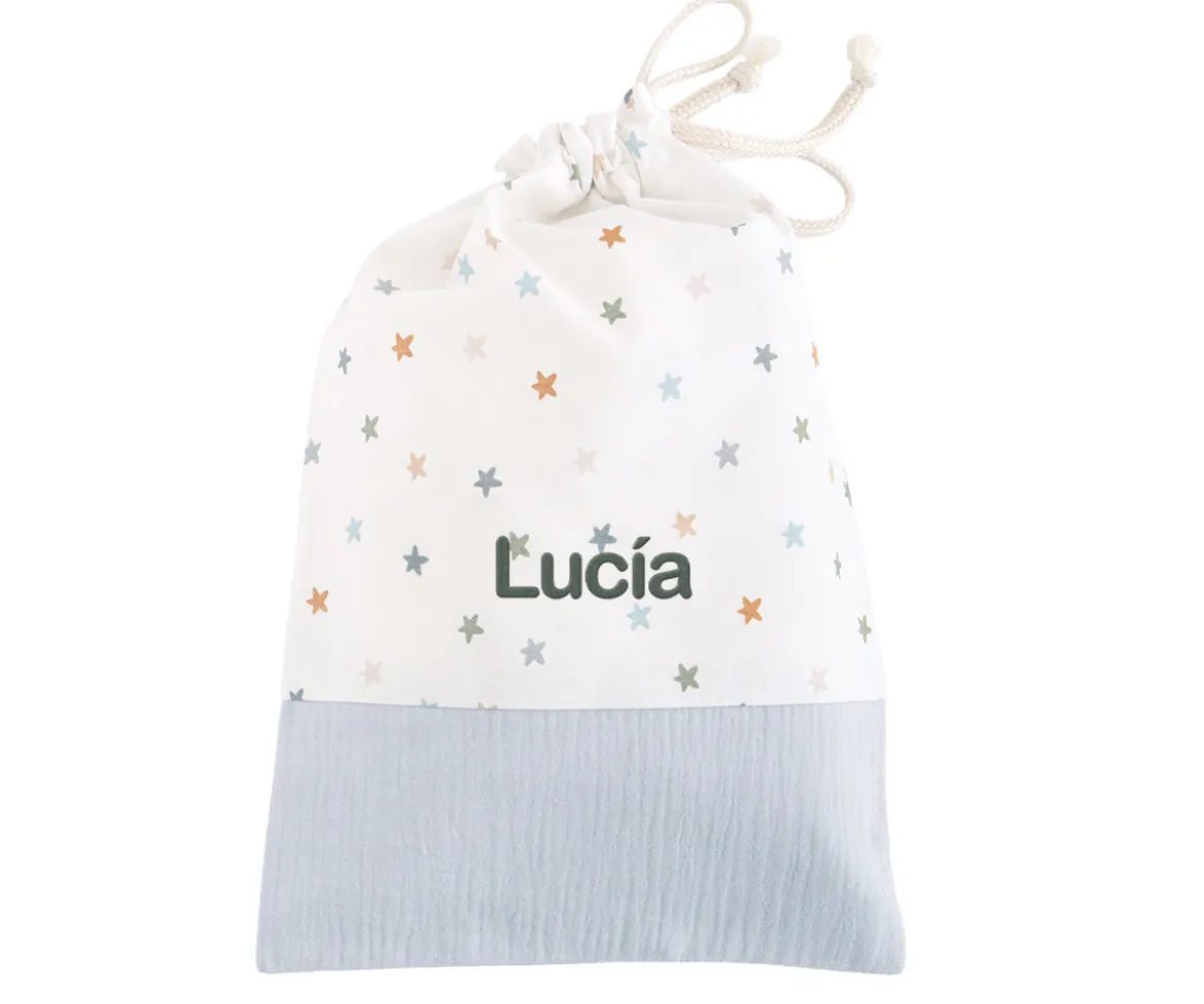 Bolsa Merienda Little Stars Blue Personalizable