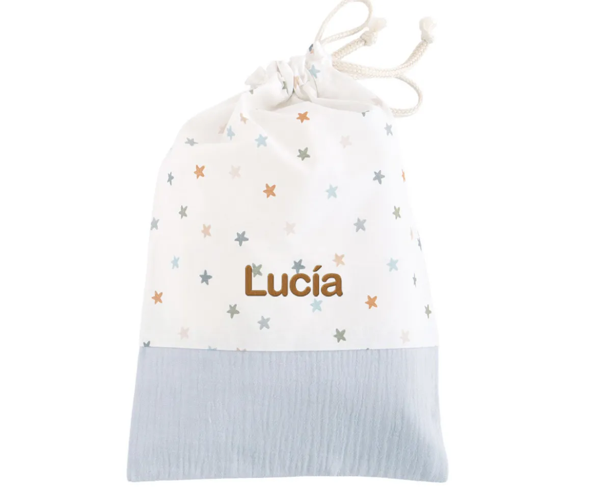 Bolsa Merienda Little Stars Blue Personalizable