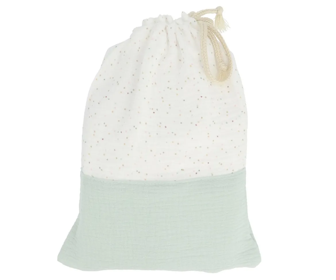 Bolsa Merienda Rainbow Dots Verde Personalizable