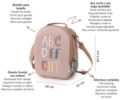 Bolsa Merienda Térmica 3D Funny Letters Personalizable