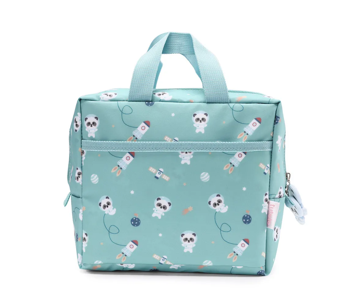 Bolsa Merienda Térmica Pandas in Space Personalizable