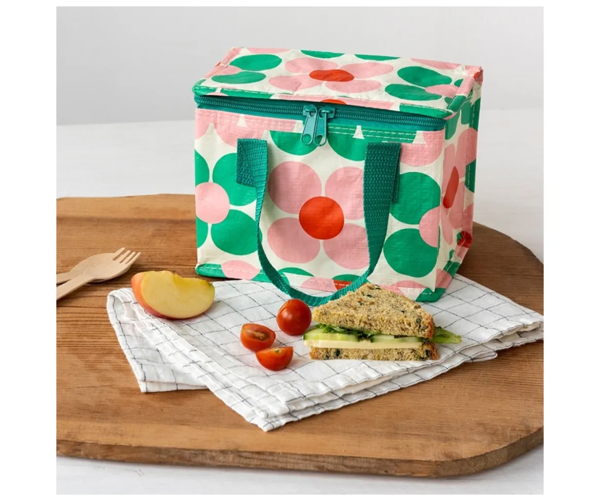 Bolsa Merienda Térmica Pink and Green Daisy Personalizada