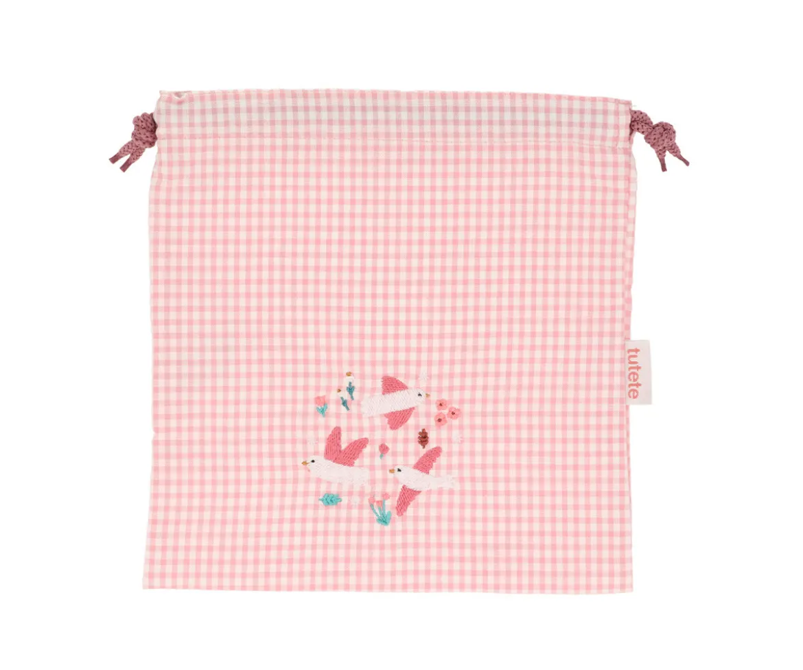 Bolsa Merienda Vichy Blossom Birds Personalizable
