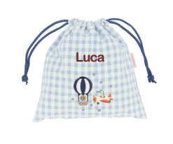 Bolsa Merienda Vichy Planes Personalizable