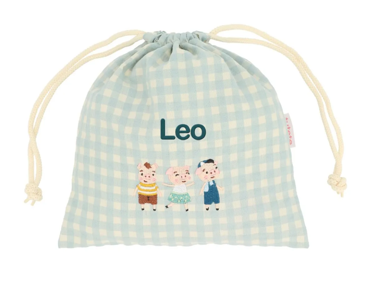 Bolsa Merienda Vichy The Three Little Pigs Personalizable