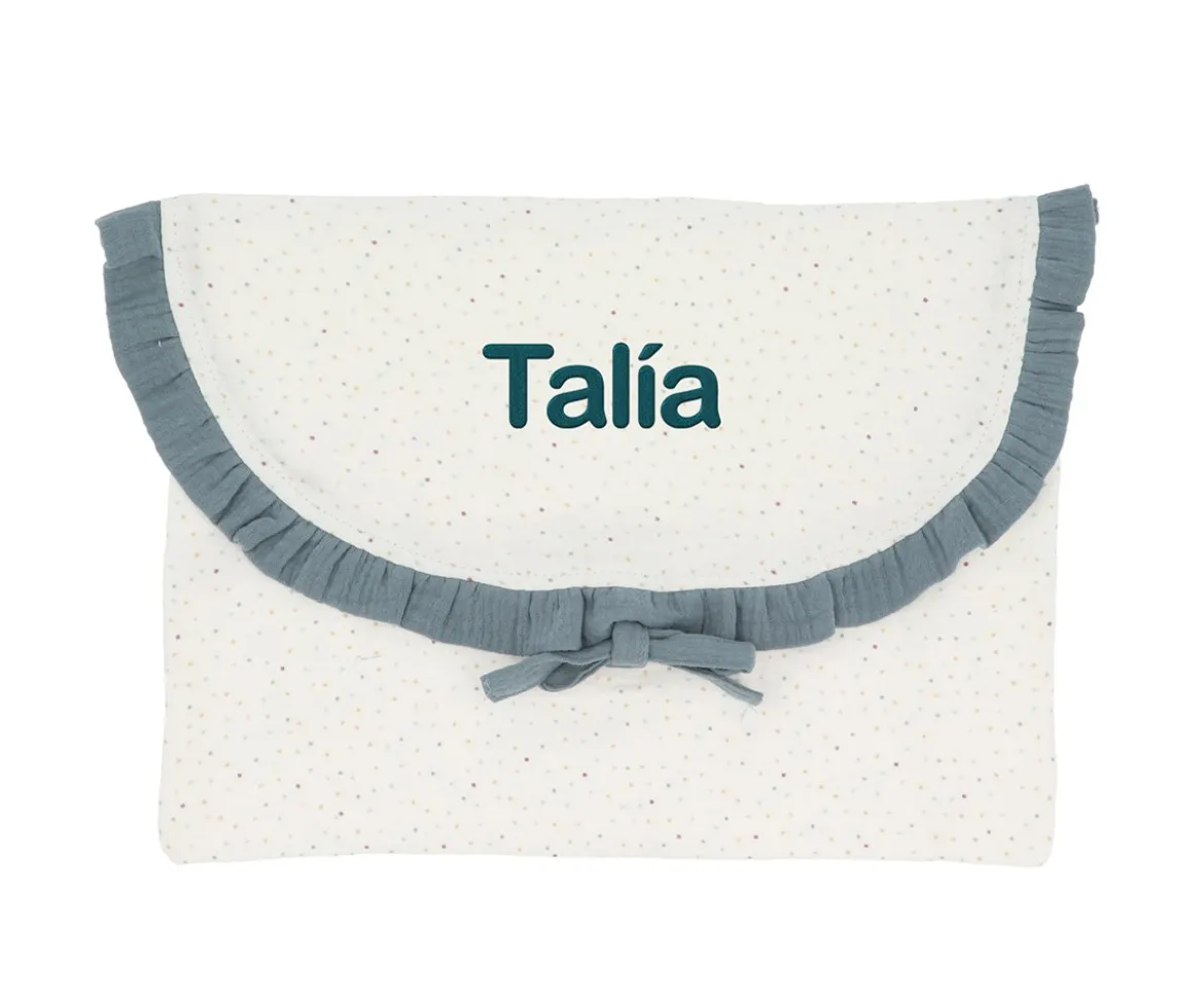 Bolsa para Muda Rainbow Dots Azul Personalizable