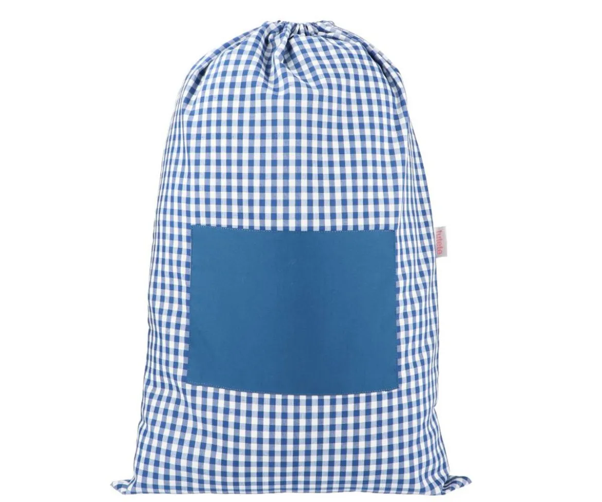 Bolsa para Muda Vichy Azul Oscuro Personalizable