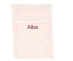 Bolsa para Pañales Rainbow Dots Rosa Personalizable