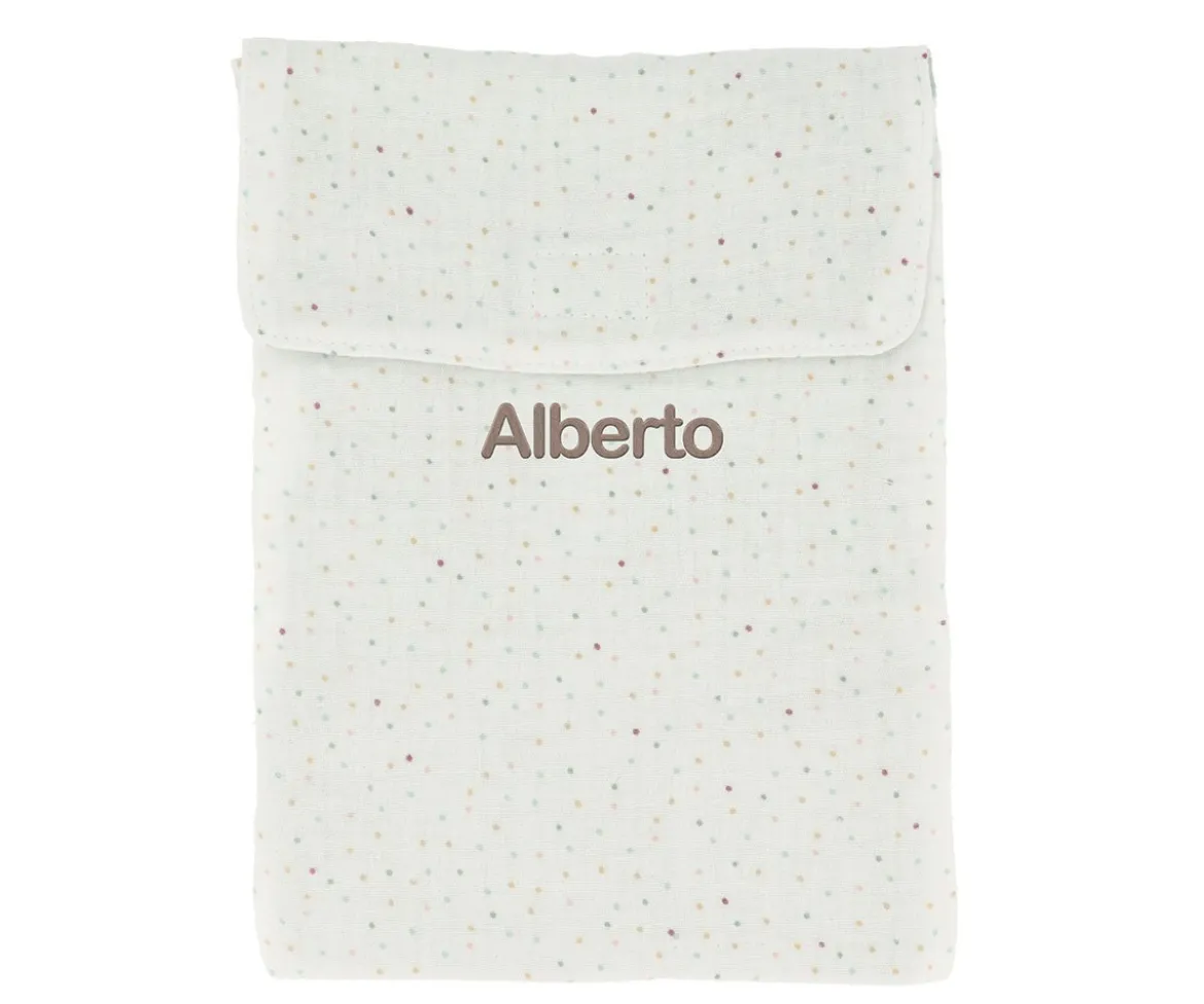 Bolsa para Pañales Rainbow Dots Verde Personalizable