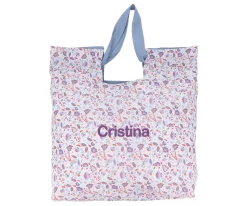 Bolsa Tote Flower Blue Personalizable