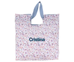 Bolsa Tote Flower Blue Personalizable