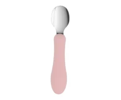 Bol Silicona + Cuchara Acero Light Pink