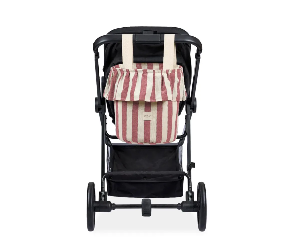 Bolso Basket Stripe Granate