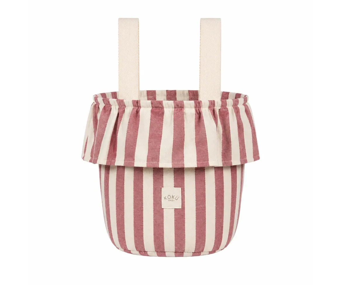 Bolso Basket Stripe Granate