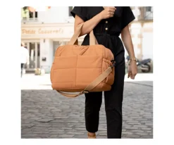 Bolso Carro Bebé Pluméa Ocre con Cambiador