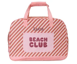 Bolso de Playa con Rejilla Stripes Bloom & Blush Personalizable