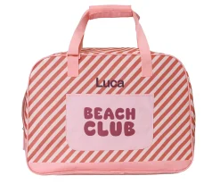 Bolso de Playa con Rejilla Stripes Bloom & Blush Personalizable