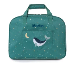 Bolso de Playa con Rejilla Whale Teal Personalizable