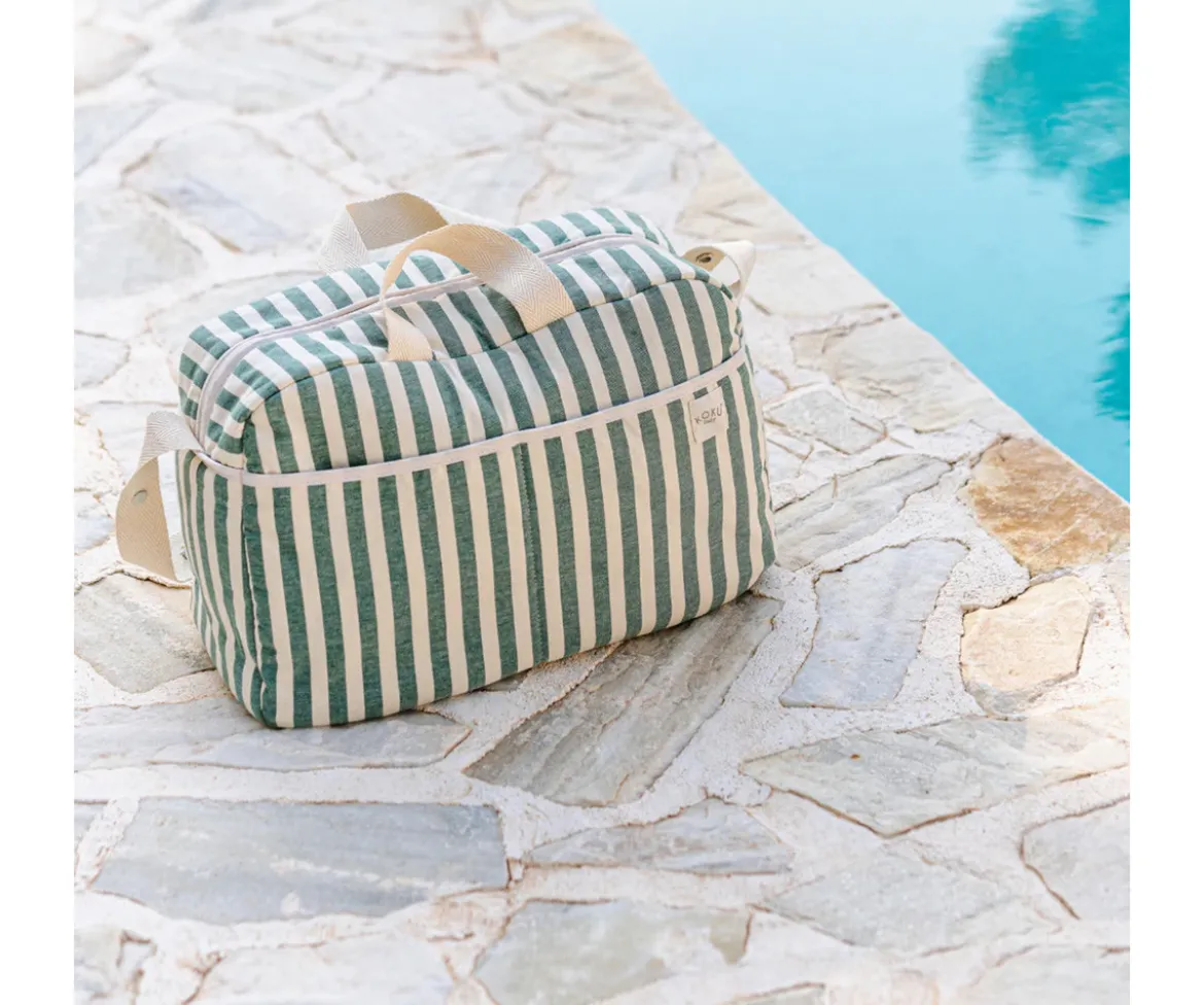 Bolso Maternidad Stripe Green Khaki Personalizable