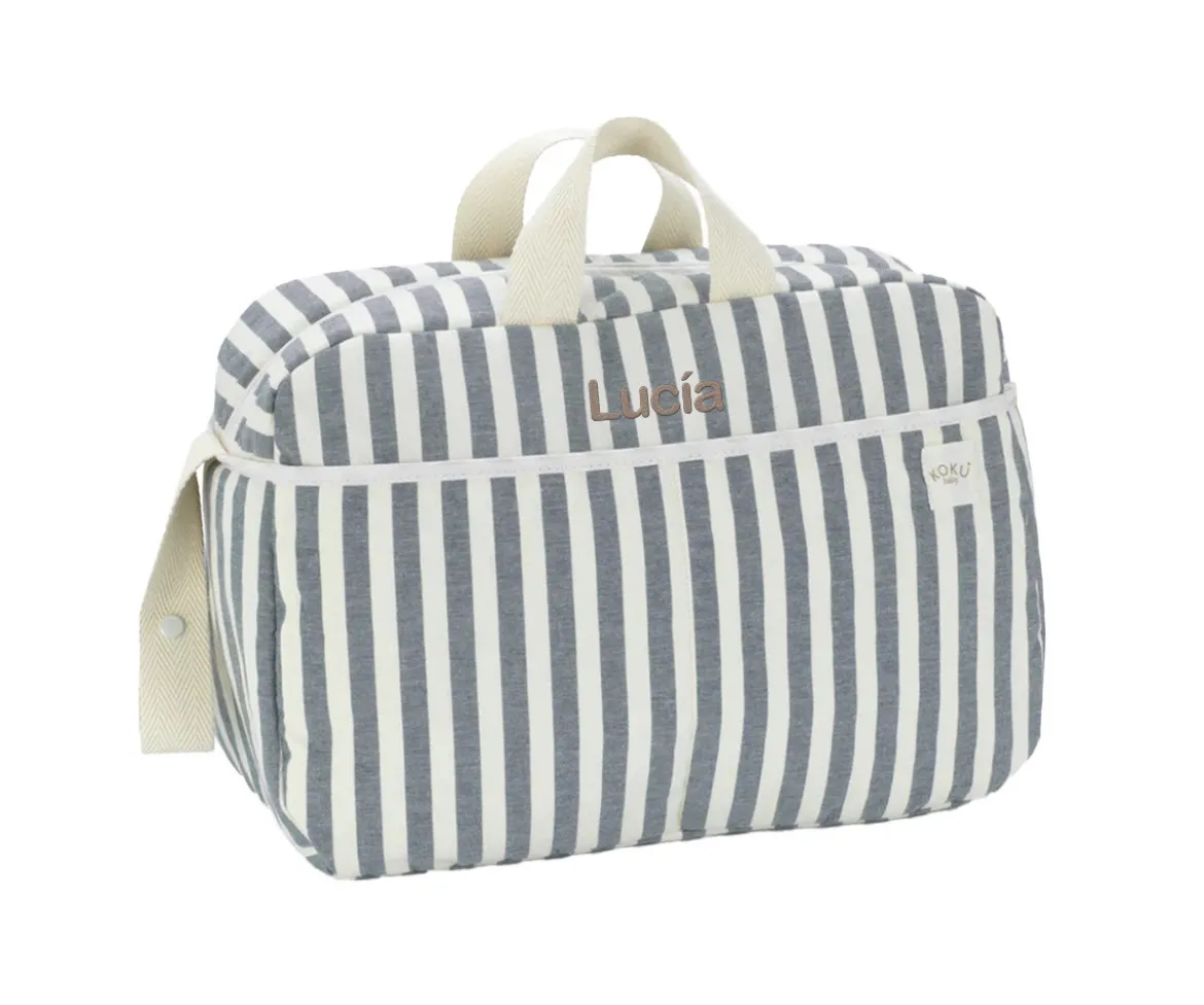 Bolso Maternidad Stripe Navy Blue Personalizable