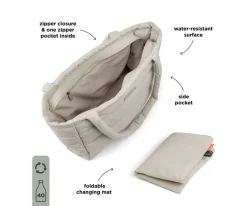 Bolso Tote Acolchado Sand con Cambiador