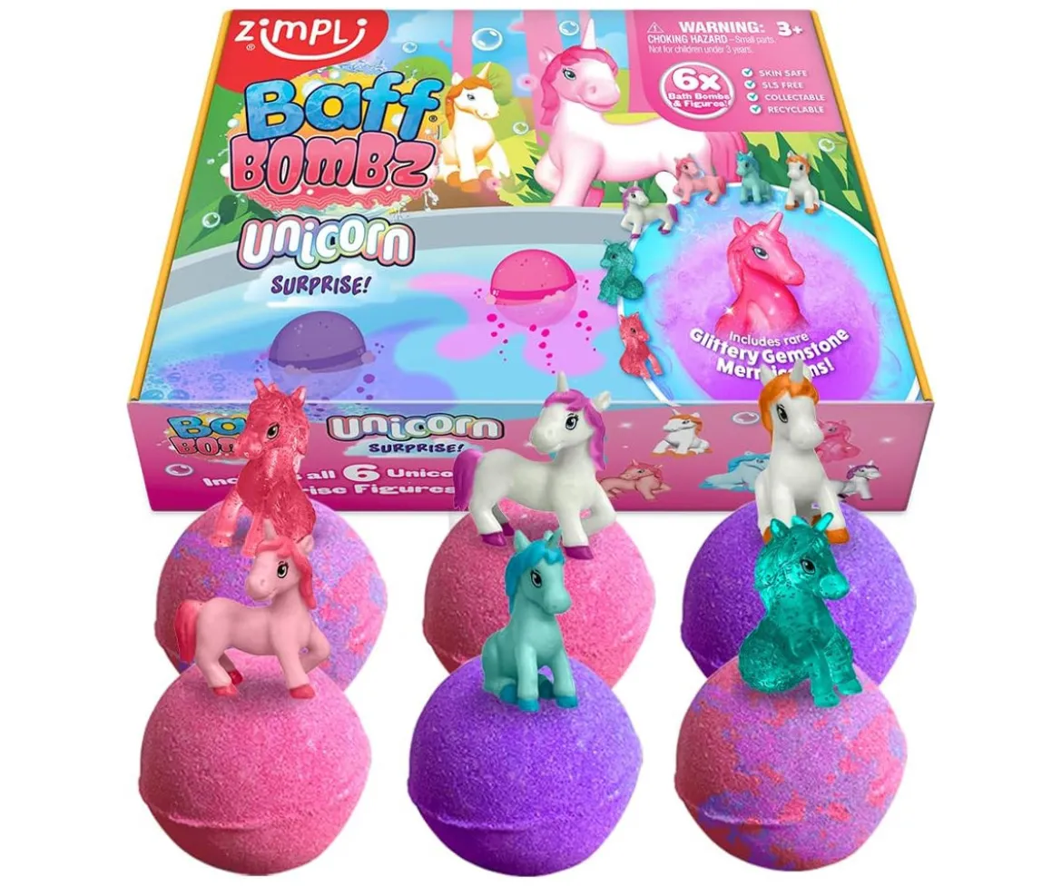 6 Bombas de Baño Surprise Unicornio