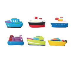 Bote 6 Juguetes de Baño Barcos