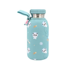 Botella Acero con Funda Pandas in Space Personalizable 500ml