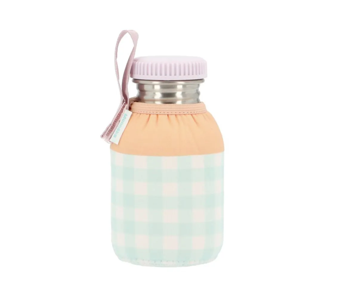 Botella Acero con Funda Stripes Apricot Personalizable 350ml
