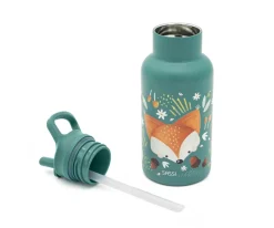 Botella Acero con Pajita Zorro 500ml