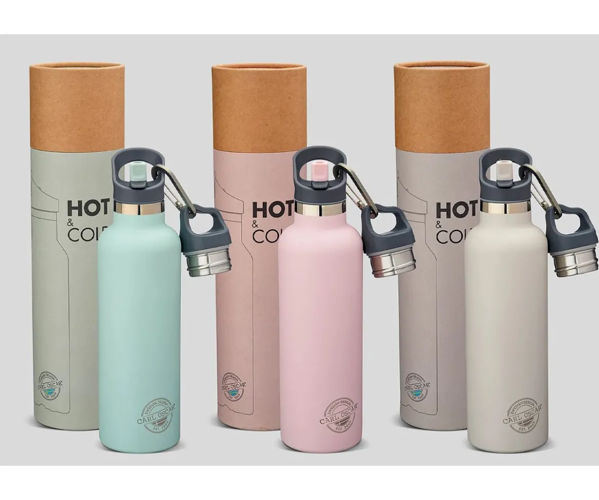 Botella Acero Inoxidable 500ml Gris