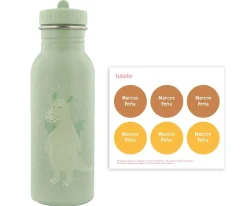 Botella Acero Trixie Mr. Dino 500ml + 6 Pegatinas Redondas Yellow Regalo